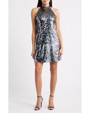 Anne Klein Sequin Shift Dress - Black