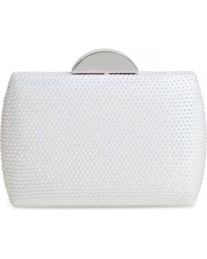 Nina Pacey Crystal Minaudière - White