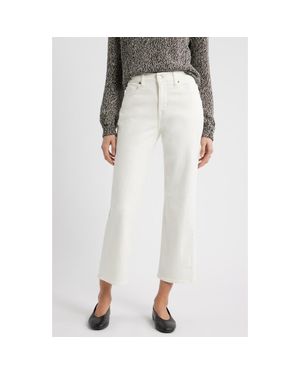 Nordstrom High Waist Crop Straight Leg Jeans - White