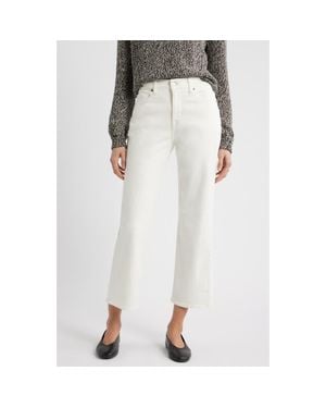 Nordstrom High Waist Crop Straight Leg Jeans - White