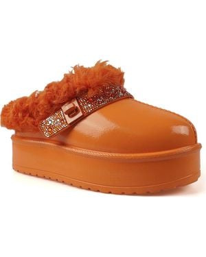 Zigi Sheridan Faux Fur Platform Slipper - Brown