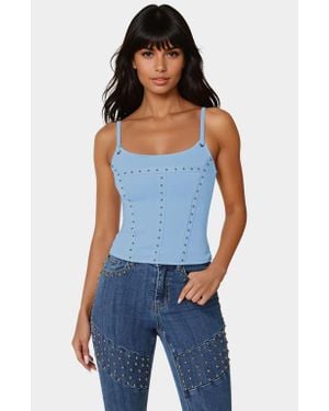 Bebe Studded Corset - Blue