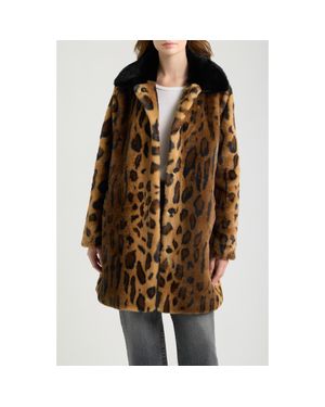 Love Token Imani Faux Fur Coat - Brown