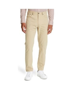 W.r.k. Leone Slim Straight Leg Twill Pants - Natural