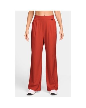 Nike 24.7 Perfectstretch Dri-Fit High Waist Loose Wide Leg Pants - Red