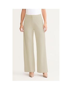 Misook Naomi Wide Leg Luxestretch Ponte Pant - Natural