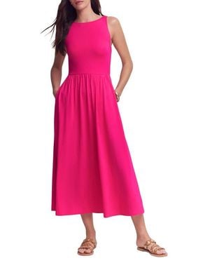 Boden Saoirse Smock Back Cotton Blend Dress - Pink