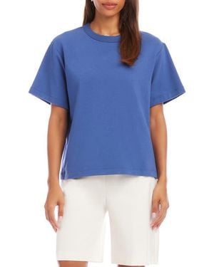 Karen Kane French Terry T-Shirt - Blue