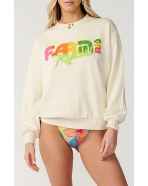 Rip Curl Tropical Groove Cotton Oversize Sweatshirt - Natural