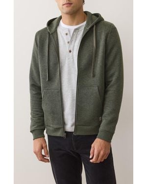 Marine Layer Corbet Quilted Zip-Up Hoodie - Gray