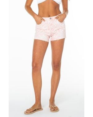 Roxy Ocean Horizon Raw Edge Shorts - White
