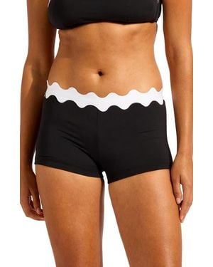 Seafolly Ric Rac Boyleg Swim Shorts - Blue