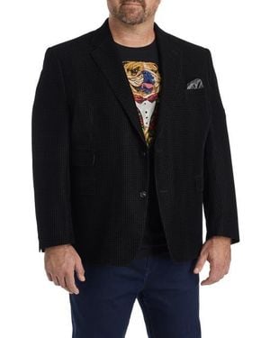 Robert Graham Big & Tall Colden Houndstooth Blazer - Black