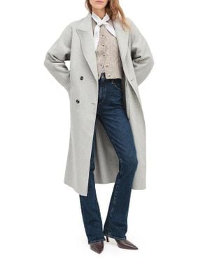 FAVORITE DAUGHTER The Luca Wool Blend Double Breasted Coat - Gray