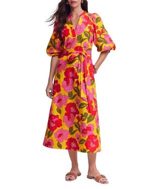 Boden Octavia Floral Cotton Dress - Red