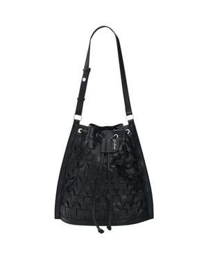 Desigual Woven Faux Leather Backpack - Black