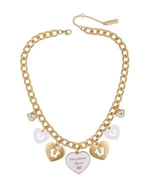 True Religion Charmy Heart Necklace - Metallic