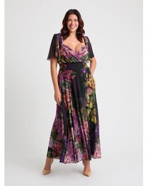 Scarlett & Jo Kemi Bolero Wrap Bodice Maxi Gown - White
