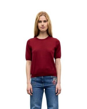 Gerard Darel Reine Roll Neck Merino Wool Sweater - Red