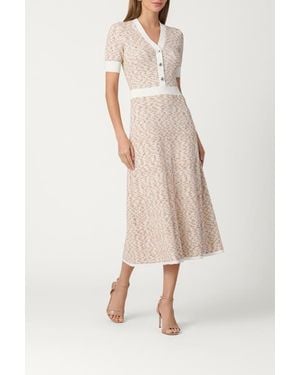 Shoshanna Talmadge Texture Knit Alison Dress - Natural