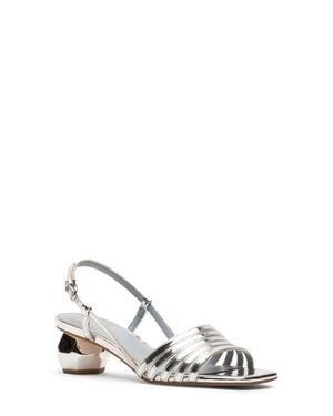 Frances Valentine Ally Slingback Sandal - White