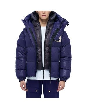 Alpha Style Kudu Hooded Puffer Down Jacket - Blue
