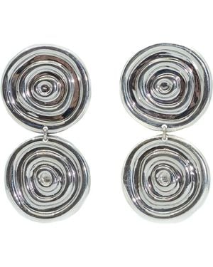 Fry Powers Sun Powers Saucer Drop Earrings - Metallic