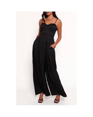 Petal & Pup Karlie Sleeveless Wide Leg Jumpsuit - Black