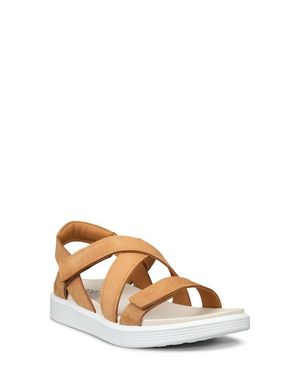 Ecco Soft Cross Strap Sandal - Natural