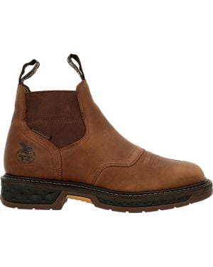 Georgia Boot Carbotec Lt Waterproof Chelsea Work Boot - Brown