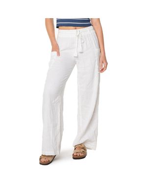 Roxy Sea Goldie Wide Leg Cotton Pants - Multicolor