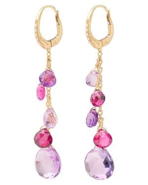 Marco Bicego Paradise Tourmaline & Amethyst Drop Earrings - Pink
