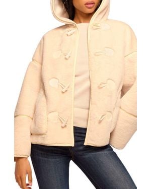 Ramy Brook Lucy Reversible Faux Shearling Hooded Jacket - Natural