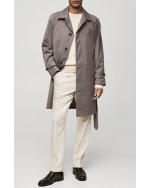 Mango Belted Trench Coat - Natural