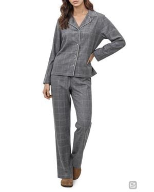 MANGO TEEN Plaid Cotton Long Pajamas - Multicolor