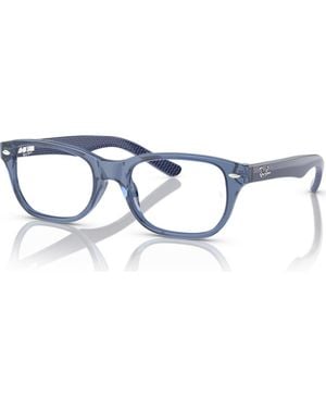 Ray-Ban 48Mm Square Optical Glasses - Blue