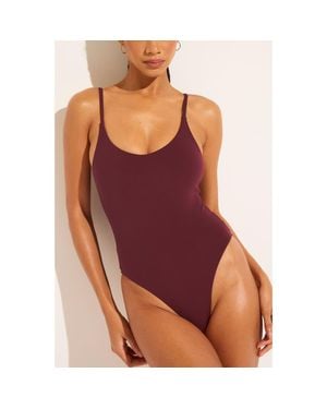 Negative Underwear Swim Strappy One-Piece - Purple