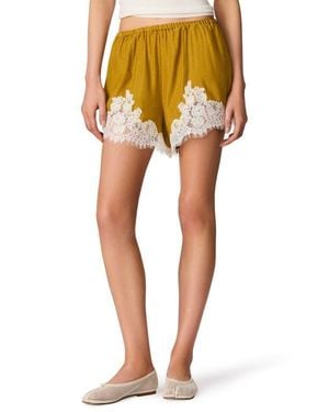 Steve Madden Daisee Lace Shorts - Yellow