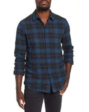 AG Jeans Colton Plaid Slim Fit Sport Shirt - Blue