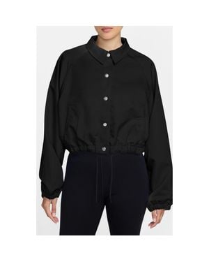 Nike Sportswear Water Repellent Satin Coach Jacket - Black
