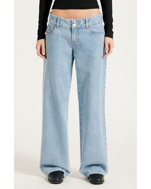 PacSun Zoe Low Rise Girlfriend Jeans - Blue