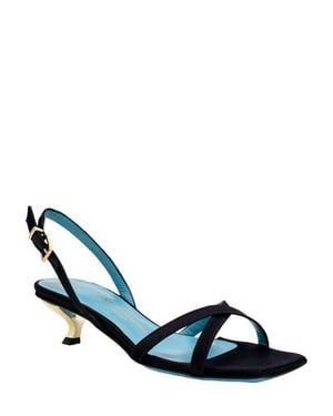 Valentina Rangoni Vulcano Halter Satin Sandal - Blue