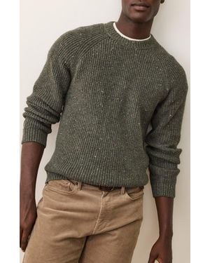 Marine Layer Inverness Rib Crewneck Sweater - Green