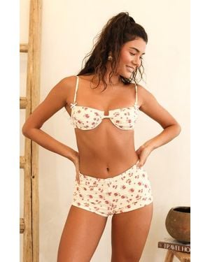 Dippin' Daisy's Printed Cheeky Swim Shorts - Brown