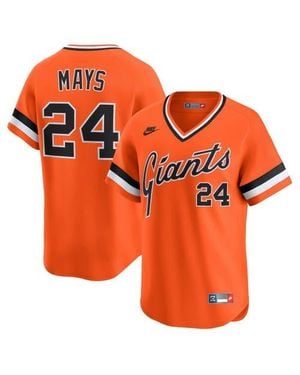 Nike Willie Mays San Francisco Giants Cooperstown Collection Limited Jersey - Orange