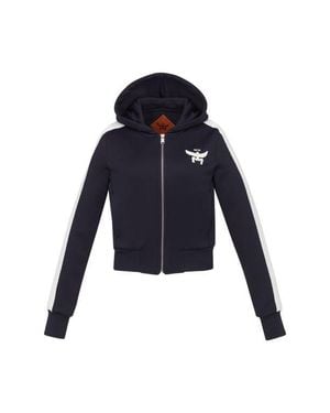 MCM Essential Logo Terry Zip Hoodie - Blue