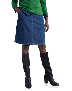 Seasalt Cornwall Dovetail Denim Skirt - Blue