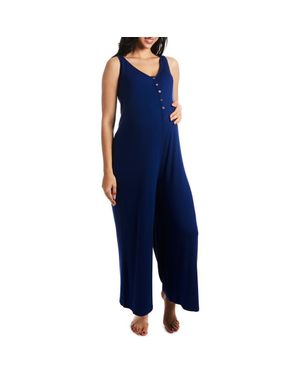 Everly Grey Luana During & After Maternity/Nursing Romper - Blue
