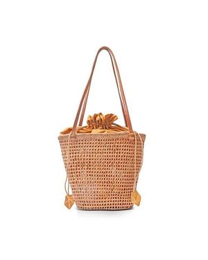 The Artisan & Company Rattan Mesh Tote Shopper - Brown