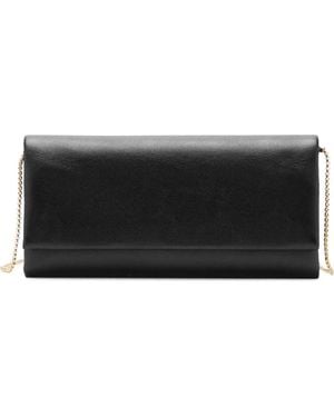 Mango Metallic Faux Leather Crossbody Bag - Black